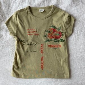 Olive Green Graphic Tee